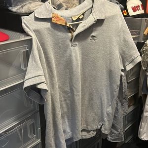 Gray Burberry Mens XL collared shirt